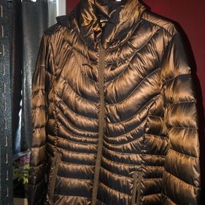 🤎bronze puffy coat🤎
